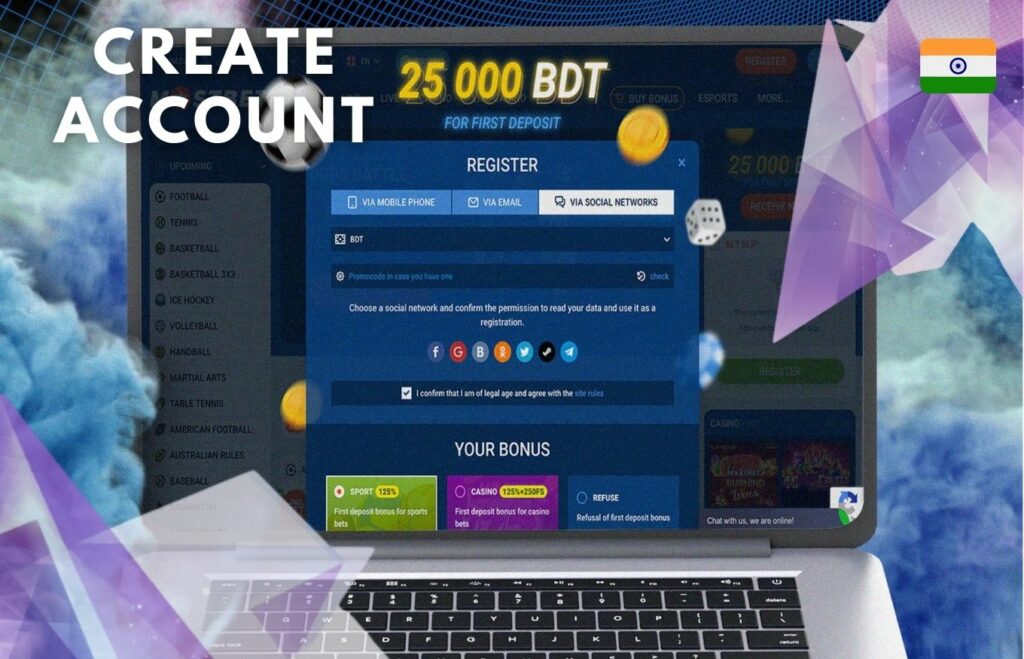 How to register an Account and Start Betting at Mostbet site in India