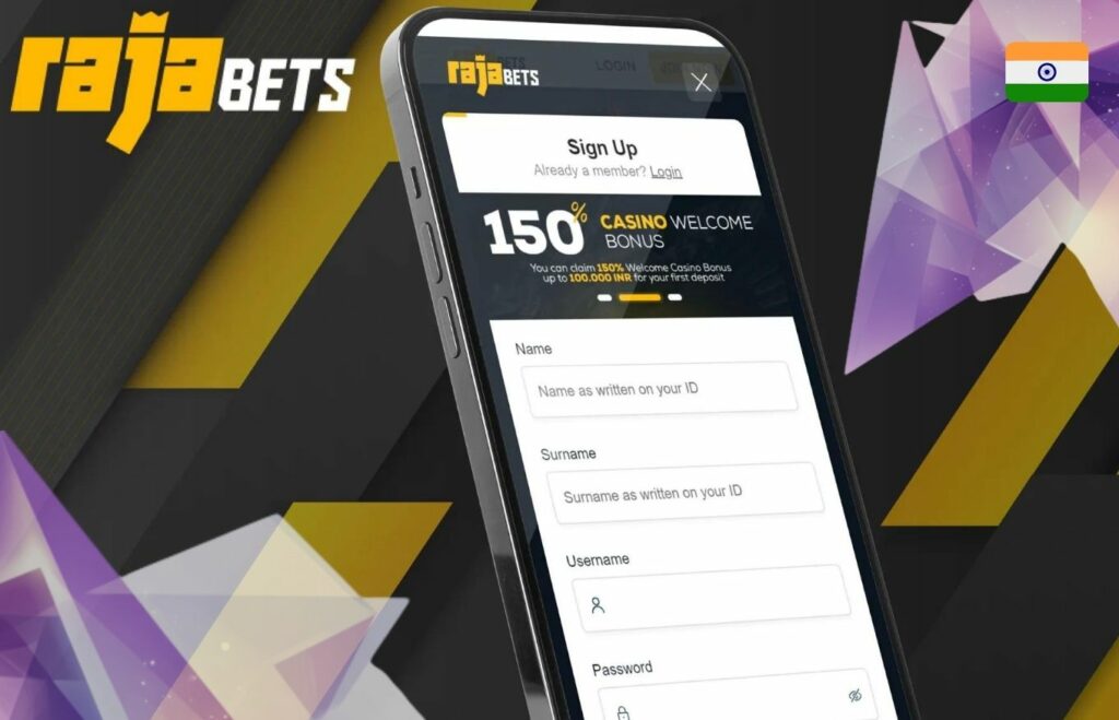 Rajabets India application for sports betting